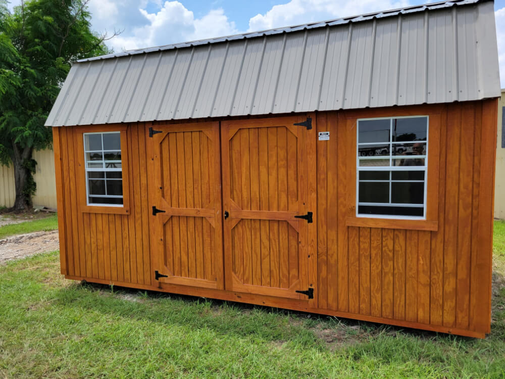 Graceland style building wooden structure and metal roof